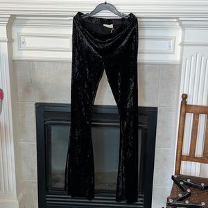NWT Saints and Hearts Crushed Velvet Flare Pants - Large